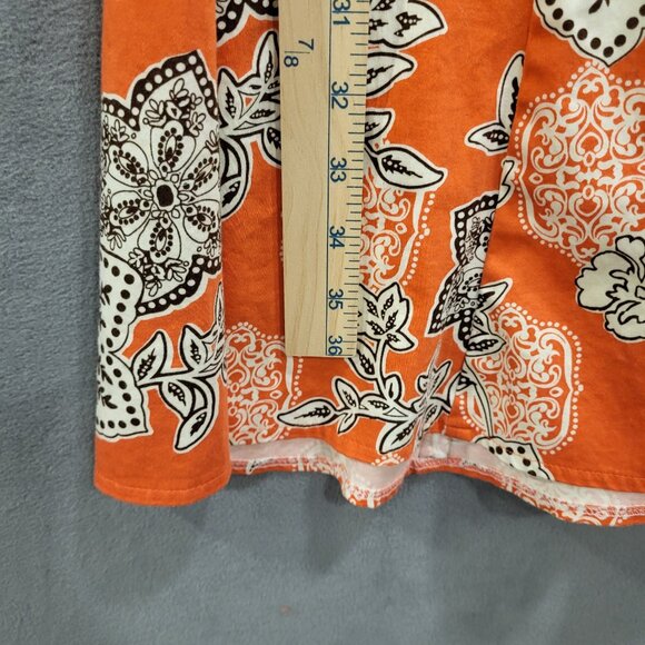 Jessica Howard Floral Midi Dress Size 12 Coral Sleeveless Classic Flowy Dainty‎ - Picture 6 of 6